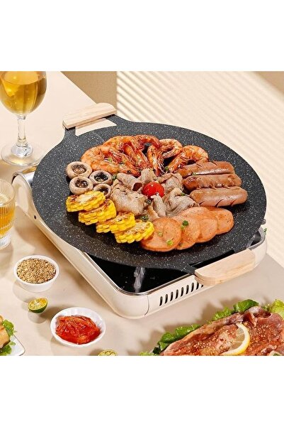 GENERAL Korean Round Non-Stick Grill Pan, Medical Stone Coated Grill Pan, Ind...