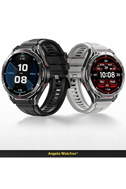 Angelo Watches Smartwatch bărbătesc GPS, meniu în limba poloneză, rezistent l...
