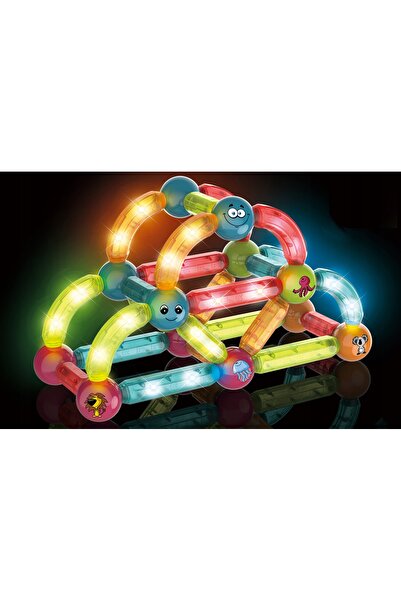 Doris Blocuri magnetice de construcție XXL, bețe luminoase, bile și bețe, Set...
