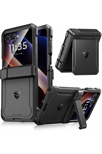 Dexnor Husă tip armură pentru Samsung Galaxy Z Flip 7 5G, cu funcție de suport