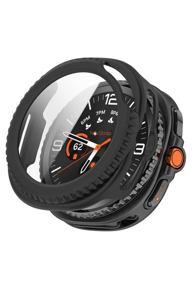 NovStrap Samsung Galaxy Watch 8 Classic 46mm ile Uyumlu Sert PC Kasa ve Cam E...