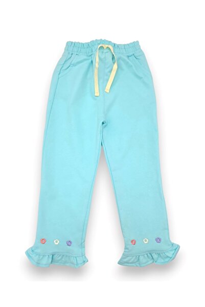 Ege Bebek Girl Child 1-2-3-4 Years Old Seasonal 2 Thread Sweatpants, Floral E...