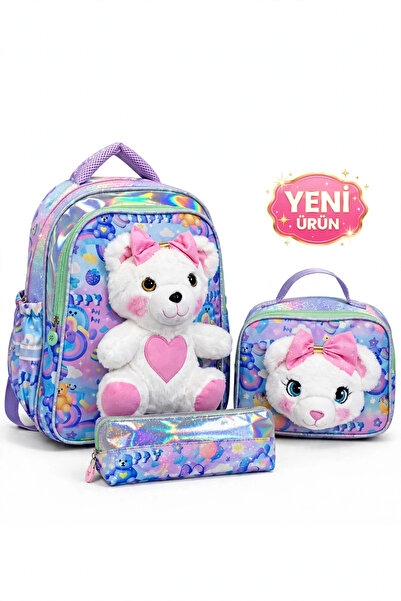 Markahit Premium Girls' Plush Teddy Bear Kindergarten and Primary School Back...