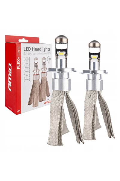 AMIO Becuri LED auto seria Flex+ lentilă H4 12V 24V 6000K Canbus