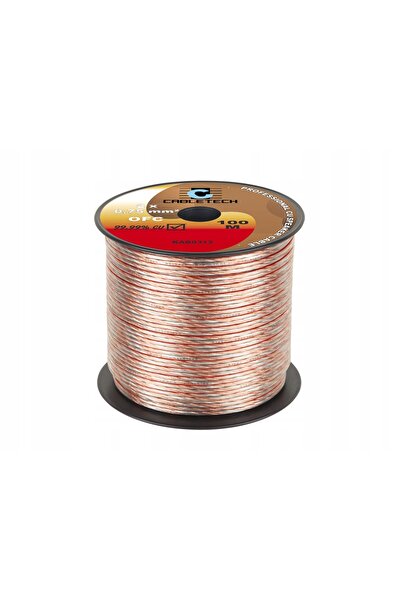 Cabletech Cablu difuzor cupru CU OFC 2x0,75mm² 100m