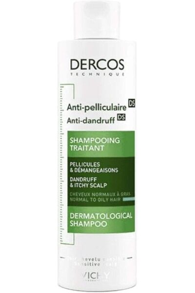 VICHY Dercos 200 ml - Hair Care Shampoo, Anti-Dandruff, for Normal Oily Hair