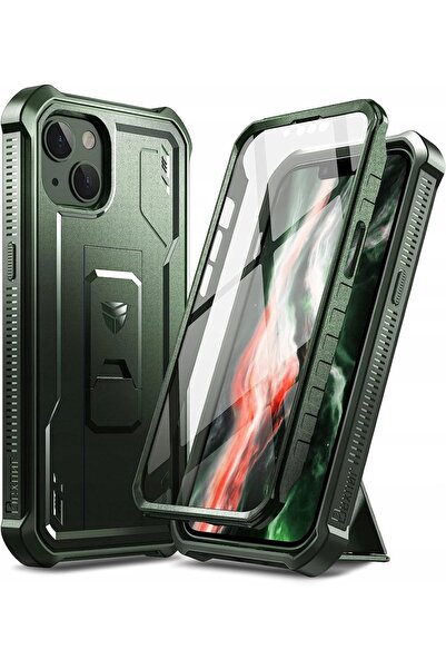 Dexnor Husă tip armură pentru iPhone 13 / 14, cu suport integrat și sticlă.
