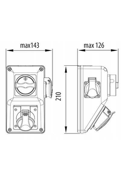PAWBOL DOZATOR ÎNCASTRAT R-BOX COMPACT 1x16A/5P 1x250V L/P B.165/1/LP