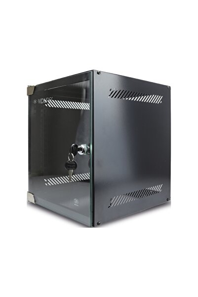 ViDiLine Dulap rack de 10 inch, montabil pe perete, 6U, 310mm, pentru 30kg, c...