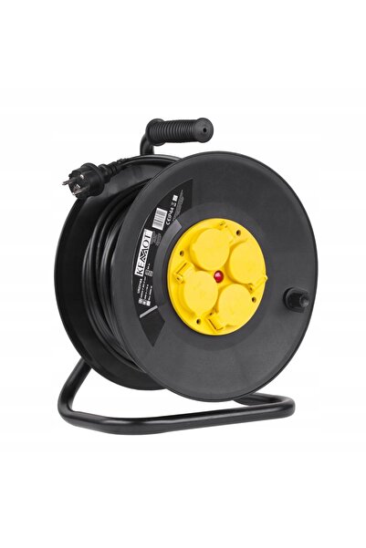 Rebel Cablu prelungitor pentru tobe 4 prize 50m IP44 3x1,5mm²