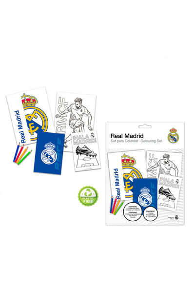 KIDS LICENSING Real Madrid Colouring Set with notebook