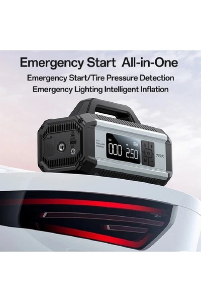 Yesido VC13 5-in-1 Car Jump Starter & Air Compressor – 10000mAh Battery Boost...