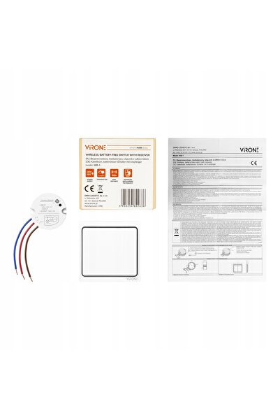 Virone Întrerupător de lumină wireless cu un singur buton și receptor radio