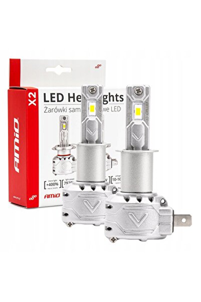 AMIO Becuri LED auto Seria X2 H3 6500K 72W 12V 7920lm