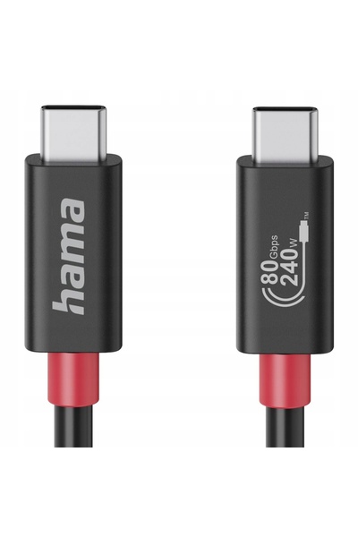 Hama Cablu USB-C E-Marker USB4 Gen4, transfer 80Gbps, 5A, 240W, 1m