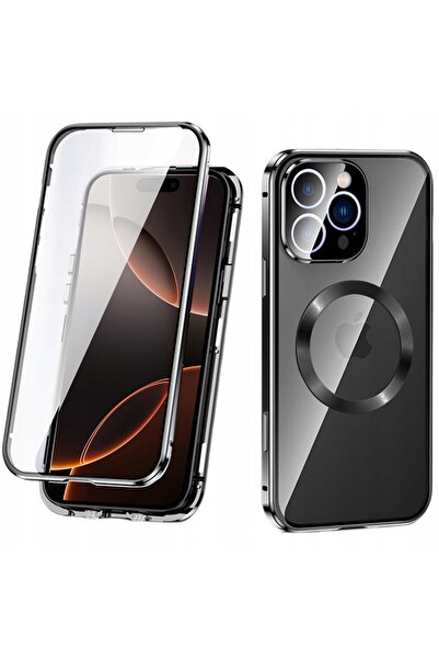 ERBORD Husă DUAL GLASS pentru iPhone 16 Pro Max, compatibilă Magsafe, cu prot...