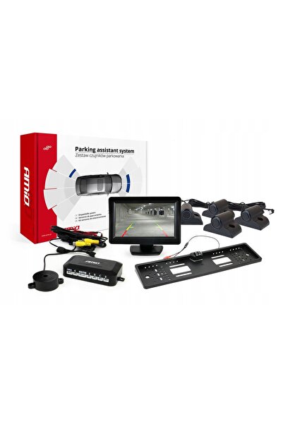AMIO Kit senzori de parcare TFT01 4.3 " cu cameră HD-402-LED, 4 senzori, negru