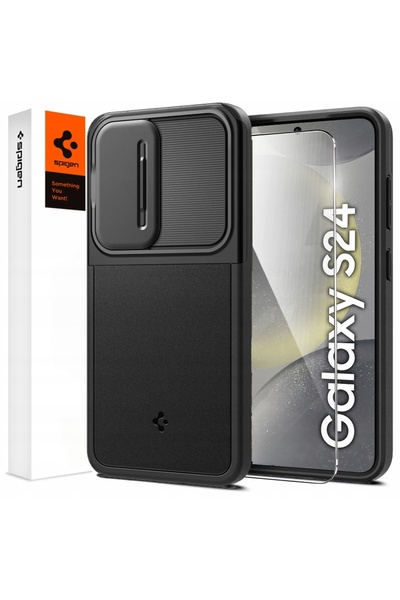 Spigen Husă Galaxy S24, Armură Optică cu Protecție Lentilă + Sticlă de Protec...