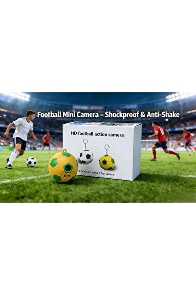 MEGAMUS FTBC-01 Futbol Topu Şeklinde Anahtarlık Mini Kamera 1080P HD 12MP WiF...