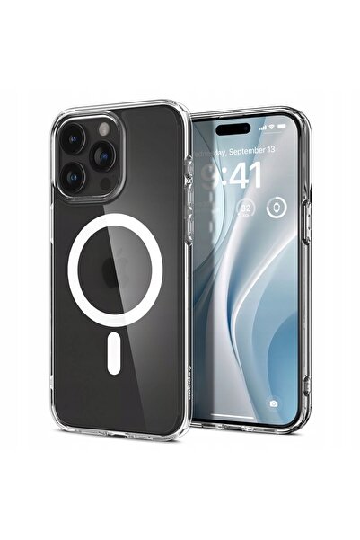 Spigen Husă Ultra Hibridă Magnetică cu MagSafe pentru iPhone 15 Pro Transparentă
