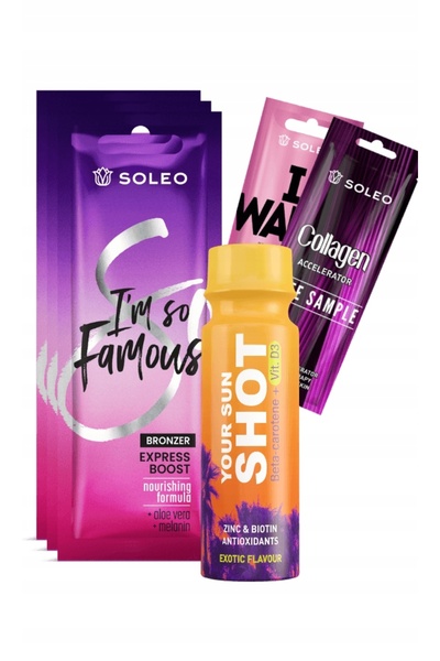 Soleo I'm So Famous 3x15ml Bronzer pentru bronzare + Cadouri