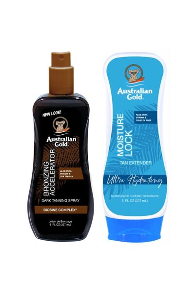 Australian Gold Spray Accelerator de Bronz Întunecat + Reținere a Umidității ...