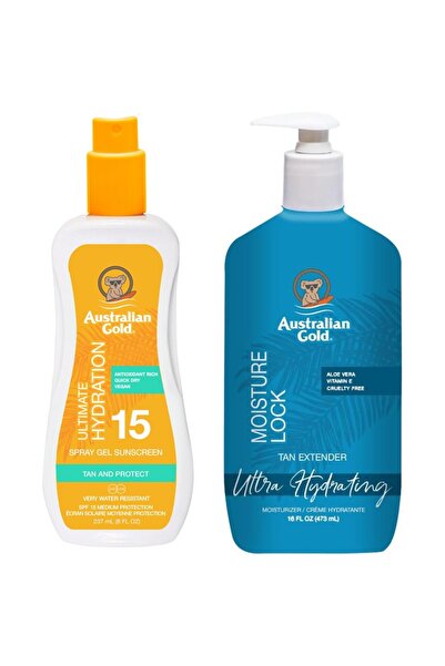 Australian Gold Spray Gel SPF15 + Reținere a Umidității 473ml