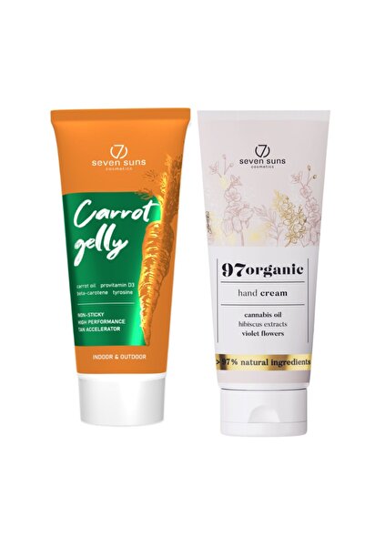 7suns Accelerator de bronzare cu jeleu de morcov 200ml + Cremă de mâini gratu...