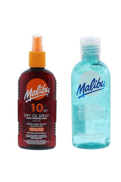 Malibu Spray ulei de bronzare SPF10 200ml + Gel după plajă 100ml