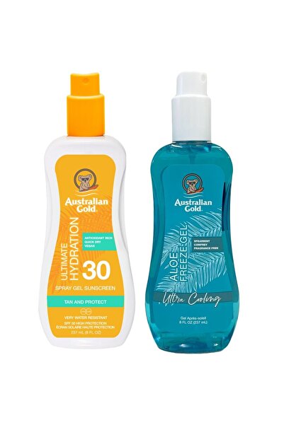 Australian Gold Gel spray incolor cu SPF30 + Gel răcoritor cu Aloe