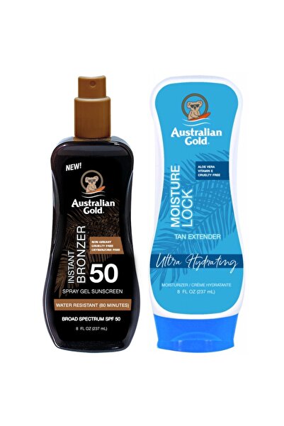 Australian Gold Spray Gel Bronzant SPF50 + Reținere a Umidității 237ml