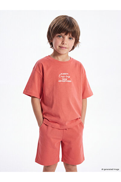 LC Waikiki Two Mt Shop Quality Slogan Printed Boys' T-Shirt