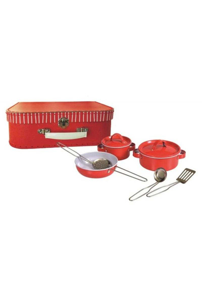 Egmont Toys Set de vase de gătit din metal roșu