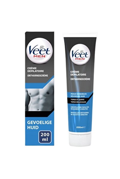 Veet Cremă depilatoare pentru bărbați, piele sensibilă, 200ml