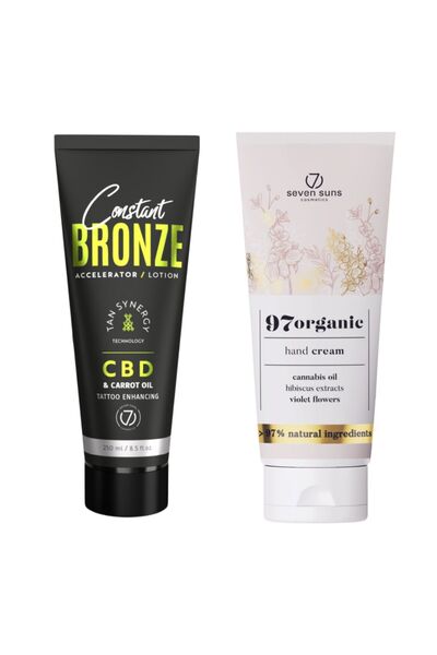 7suns Accelerator de Bronzare Constantă cu CBD și Morcov 250ml + Cremă de Mâi...