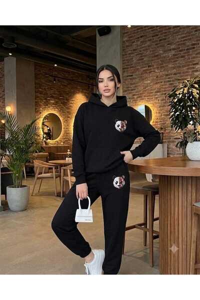 CLOTHES33 ΦΟΡΜΑ ΜΕ ΚΟΥΚΟΥΛΑ ΣΕΤ 2 ΤΕΜΑΧΙΩΝ ΧΕΙΜΕΡΙΝΟ ΧΡΩΜΑΤΙΣΤΟ ΣΕΤ ΠΑΝΤΑΖΕΣ ...