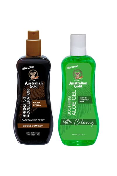 Australian Gold Spray-gel accelerant de bronzare intensă + Apă după soare cu ...