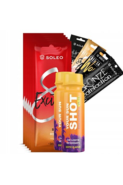 Soleo Bronzer încălzitor 5x15ml cu efect de picurare + 2x Mango Shot + Cadouri