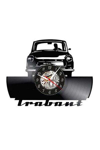 OEM Decorative vinyl record wall clock, Trabant Classic Retro Car Model, Trab...