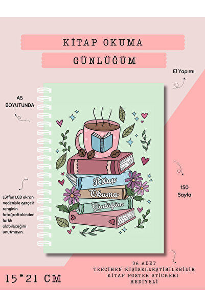 Else Craft Kitap Okuma Takip Günlüğüm - Yeşil Kitaplar No.10