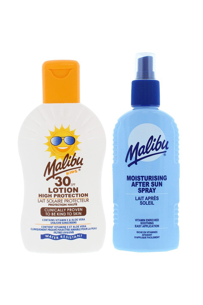 Malibu Balsam protector pentru bebeluși SPF30 200ml + Balsam spray după plajă...