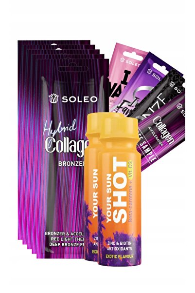 Soleo Colagen Hibrid 5x15ml Bronzant + Cadouri Gratuite