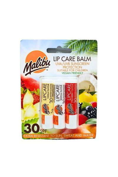 Malibu Balsam de buze UVA-UVB, Set de rujuri SPF30