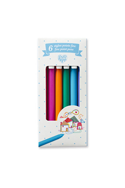 djeco Set of 6 gel pens 0.7 mm,