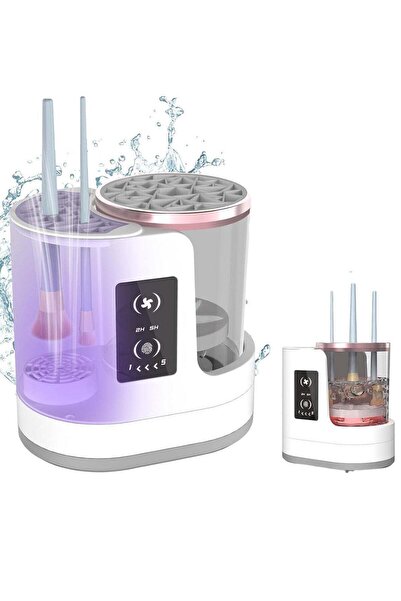PopZa All-in-One Electric Makeup Brush Cleaner, Dryer & Holder – Compact USB ...