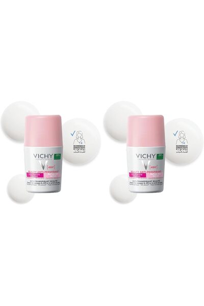 VICHY 48 Hours Anti Perspirant Beauty Deodorant for Women 50ml (Pack of 2)