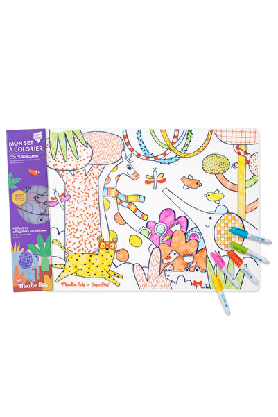 Moulin Roty Creative Game Coloring Silicone Board,