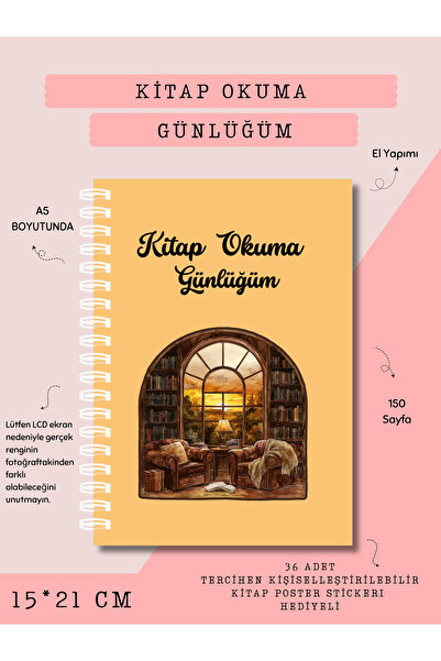 Else Craft Kitap Okuma Takip Günlüğüm - Sarı Kütüphane No.11