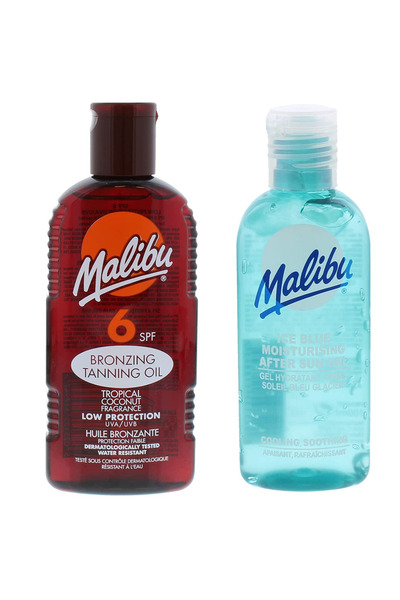 Malibu Ulei de bronzare SPF6 200ml + Gel după plajă 100ml