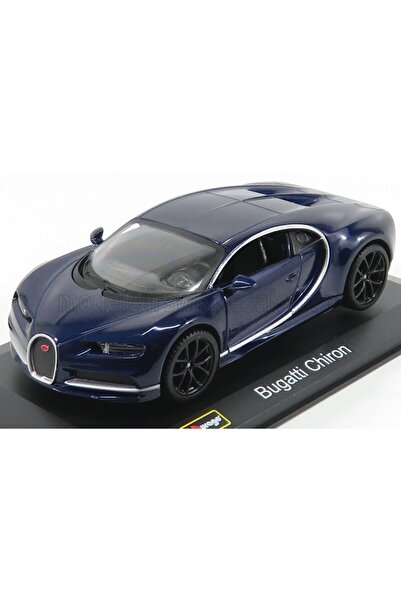 Burago BUGATTI CHIRON LE PATRON 2016 ΜΠΛΕ ΜΕΤΑΛΛΙΚΟ ΚΛΙΜΑΚΑ 1/32